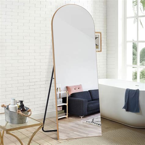 Neutype X Arched Full Length Mirror Floor Mirror With Stand Gold