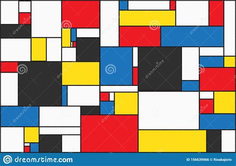 Mondrian Background Vector Illustration CartoonDealer 156639966