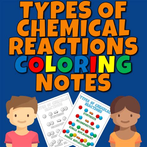 Types Of Chemical Reactions Coloring Notes Made By Teachers