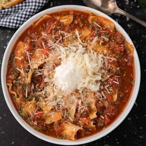 Crock Pot Lasagna Soup Recipe And Video Easy Lasagna Soup Recipe