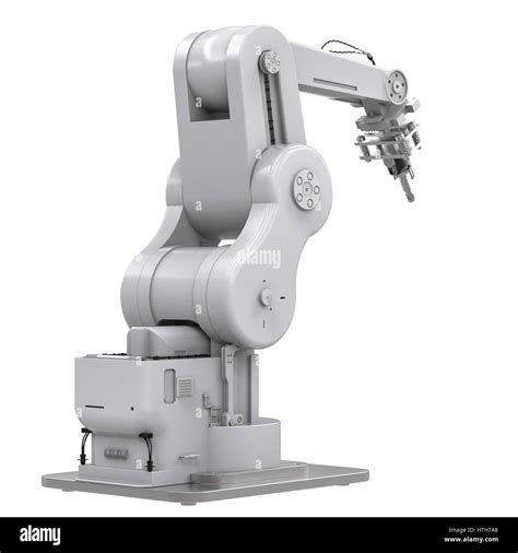 3d Rendering Welding Robotic Arm Isolated On White Stock Photo Alamy