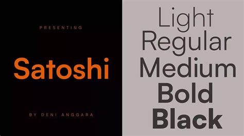 Satoshi Font Download - Free Fonts Lab