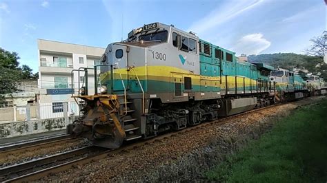 Trem Cargueiro Da Vale Lotado Min Rio Arranca Descendo Na Esta O