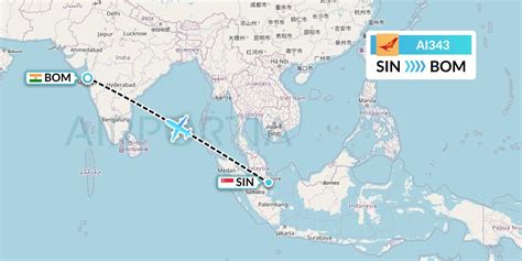 AI343 Flight Status Air India Singapore To Mumbai AIC343