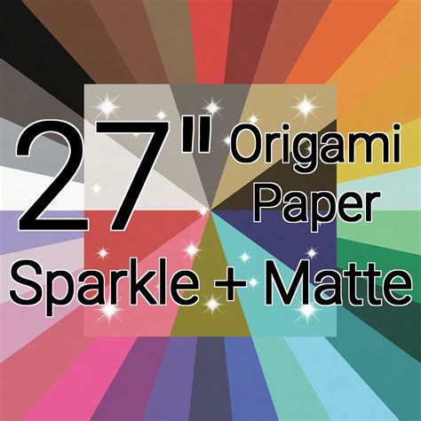 27 Inch Sparklematte Double Tissue Origami Paper Single Etsy