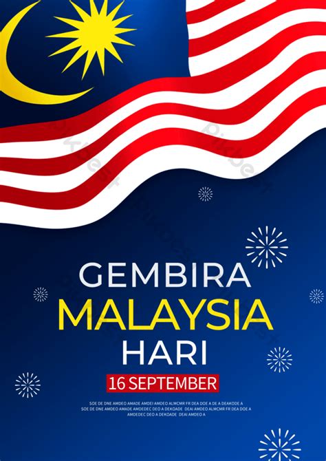 Malaysia Flag Flying Fireworks Independence Day Festive Poster | PSD Free Download - Pikbest