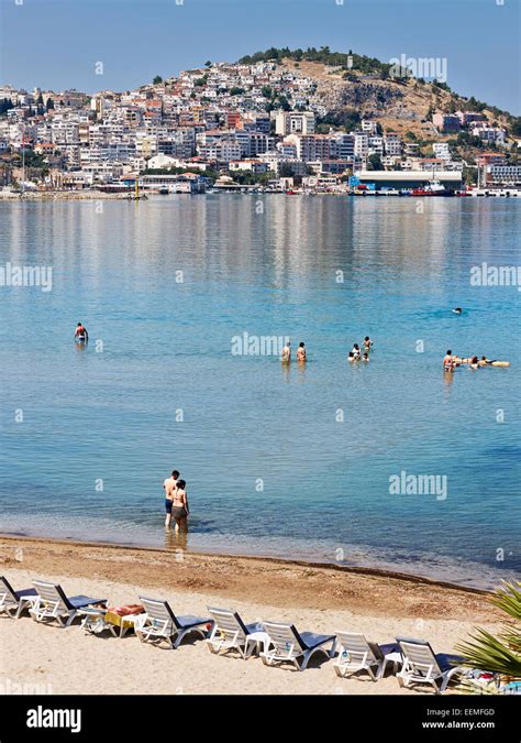 Beach In Kusadasi Aydin Province Turkey Stock Photo Alamy