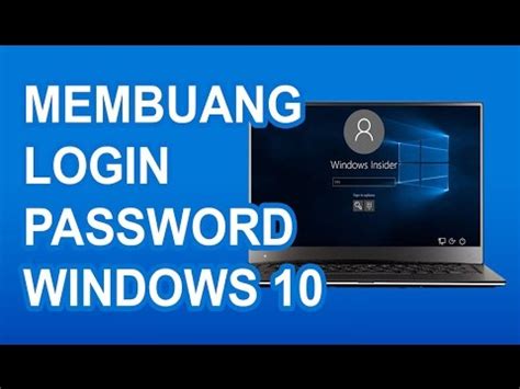 Cara Menghilangkan Password Login Di Windows Tutorial Windows