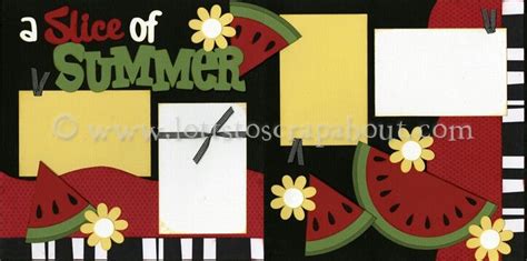 Watermelon Page Summer Scrapbook Layouts Summer Scrapbook Vacation Scrapbook