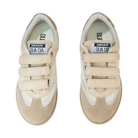 Tênis Sua Cia Nude Tira de Velcro Conforto e Praticidade para o