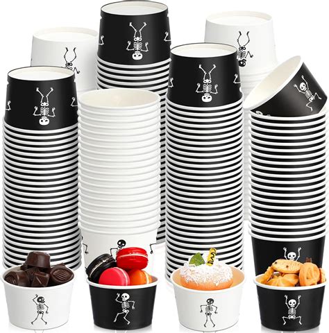 Suttmin 100 Pcs 12 Oz Halloween Disposable Cups Halloween Snack Cups Halloween Paper