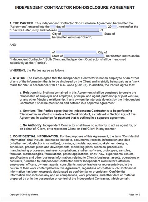 Best Non Disclosure Agreement Template Printable Templates