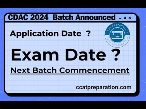 Cdac Batch Announced Ccat Preparation Youtube