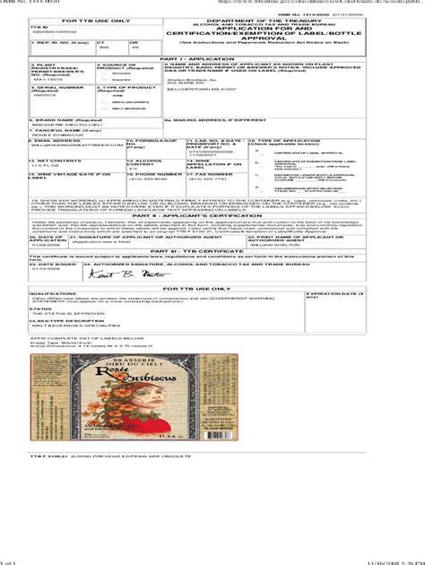 Fillable Online Ttb Forms Fax Email Print Pdffiller