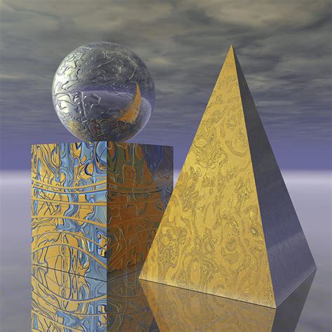 Basic Shapes Cube Sphere Pyramid Still Life Photograph By Harald Sund