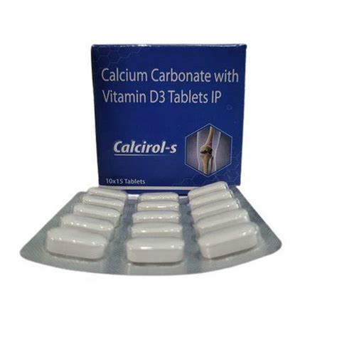 Calcirol S Calcium Carbonate With Vitamin D3 Tablet Ip 10x15 Blister