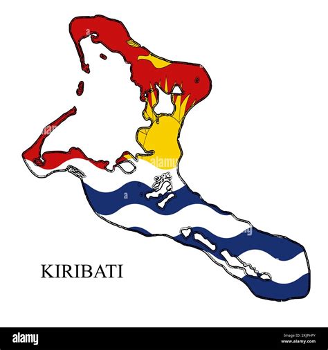 Ilustraci N Vectorial Del Mapa De Kiribati Econom A Global Pa S