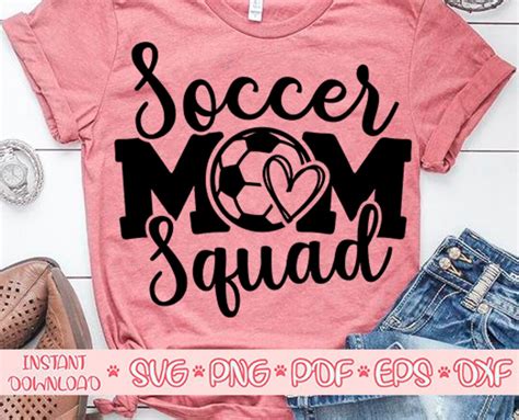 Soccer Mom Squad Svg Soccer Svg Soccer Mom Shirt Svg Soccer Clipart Ball Svg Sport Svg Soccer