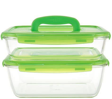 Lock & Lock 2-piece Glass Set with Handles - QVC.com