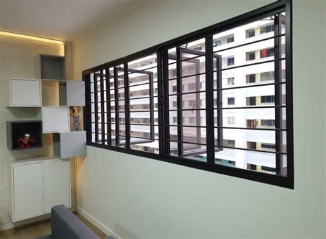 Aluminium Grilles Window Hdb Bto Gate Sliding Grille Slide Swing Toilet Door Casement