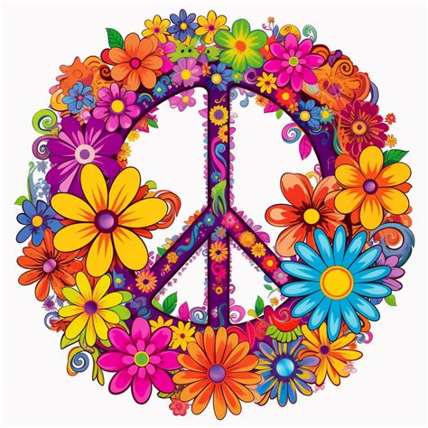 Hippie Clipart S And S Culture Psychedelic Art Retro Design