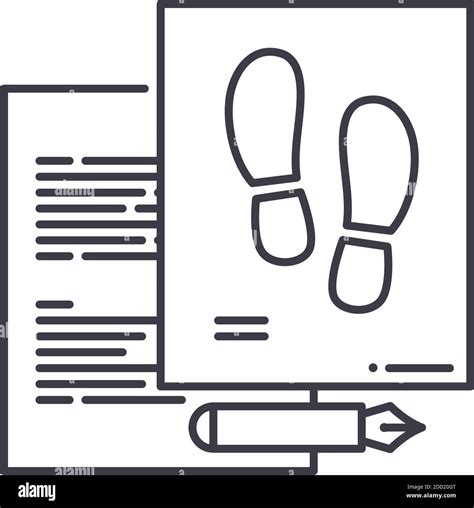 Evidence Icon Linear Isolated Illustration Thin Line Vector Web