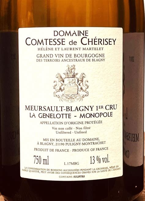 Comtesse De Ch Risey La Genelotte Meursault Blagny Er Cru