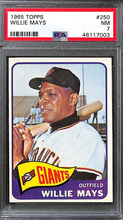 Lot Detail 1965 Topps Willie Mays 250 Graded PSA 7