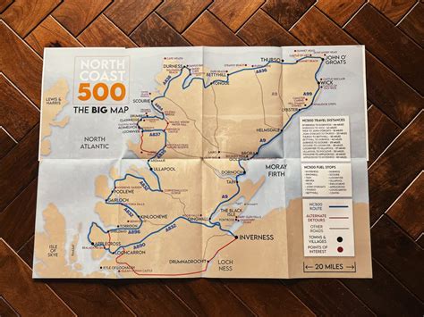 NC500 Map - North Coast 500 The Big Map - A2 Foldable Robbie Roams