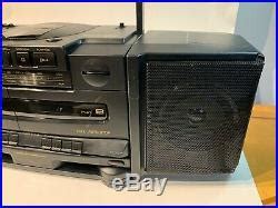 Jvc Pc X Am Fm Dual Cassette Cd Portable System Player Vintage