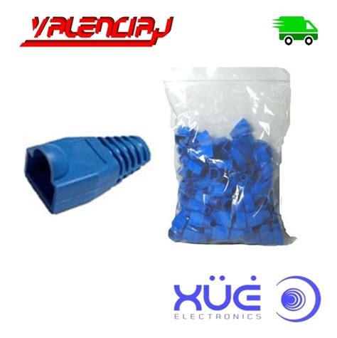 Bota Azul Para Conector Rj45 Utp 6mm Bolsa X 100 Unidades Mercado Libre