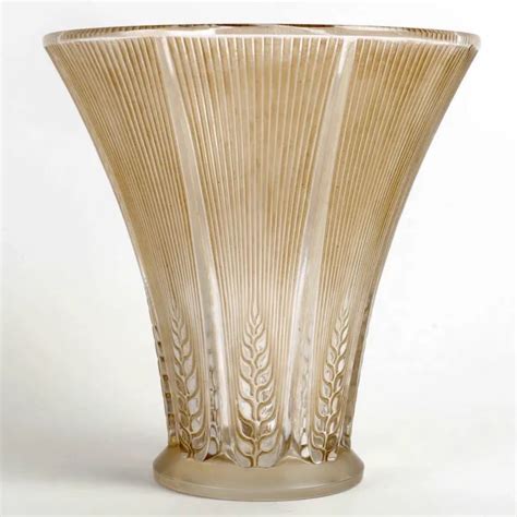 VASE EPIS VERRE Patine Sepia René Lalique R Lalique Stained Glass EUR