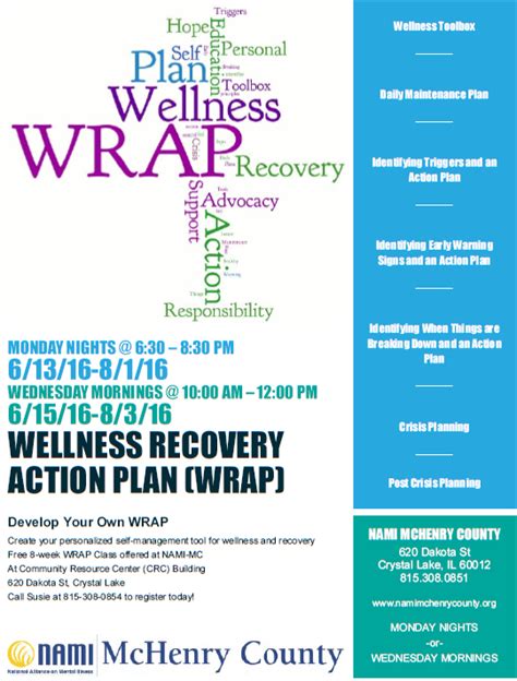 Wrap Class Is Coming To Crystal Lake Wellness Recovery Action Plan