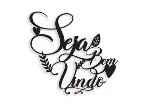 Lettering Seja Bem Vindo - Seja Bem Vindo 33x31cm Lettering Aplique em Madeira MDF Parede ...