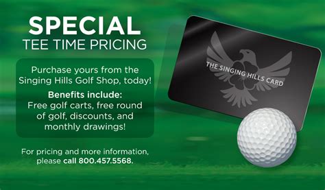 2022 Singing Hills Card | Special Tee Time Pricing!