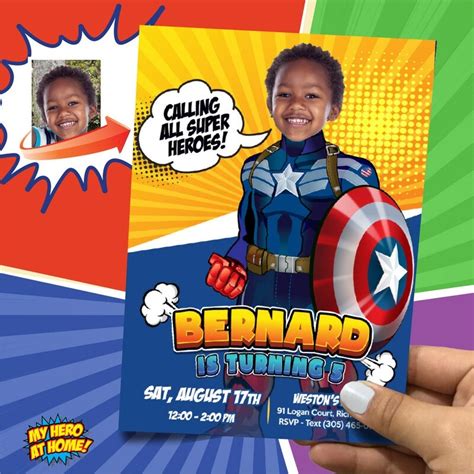 Captain America Birthday Invitation Captain America Template Invitation