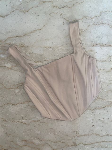 Lovet Inis Corset Bone Top Nude Women S Fashion Tops Sleeveless On Carousell