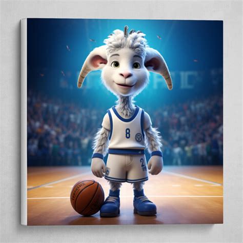 Cute Goat Basketball Player by The Creative Shed