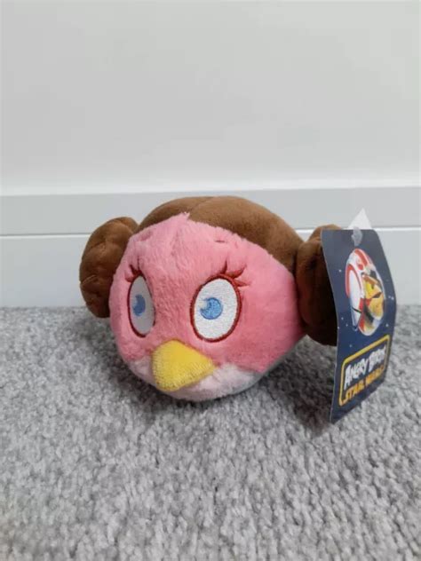 ANGRY BIRDS STAR Wars Princess Leia With Tag Soft Plush Toy Good