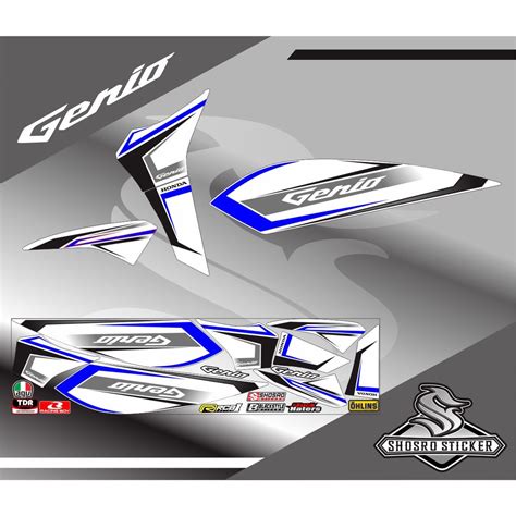 Sticker MOTIF DECAL ART STICKER CUSTOM Variation Of HONDA GENIO