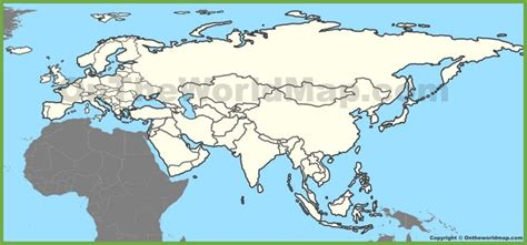 Blank map of Eurasia | Coloriage