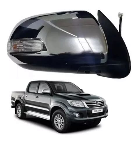 Retrovisor Hilux El Trico C Pisca Capa Cromada