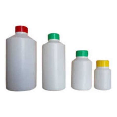 Round Shape White Hdpe Plastic Chemical Bottle For Packaging Liquids