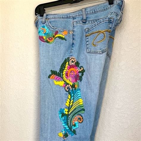 Z Cavaricci Jeans Vintage Z Cavaricci Embroidered Floral Jeans