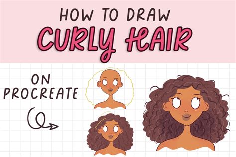 How To Draw Curly Hair On Procreate [easy Beginner Tutorial] Draw