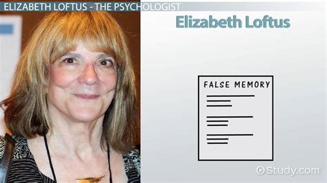 Elizabeth Loftus Theory And Contribution To Psychology Lesson