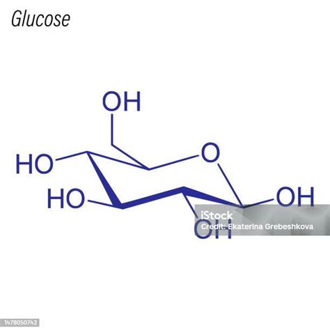 Vektor Rumus Kerangka Glukosa Molekul Kimia Obat Ilustrasi Stok - Unduh ...