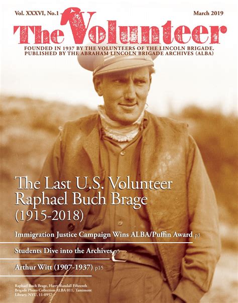 The Volunteer Vol 36 No 1 March 2019 By Abraham Lincoln Brigade