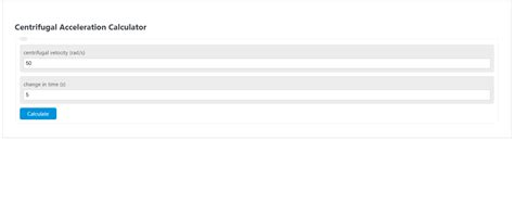 Centrifugal Acceleration Calculator - Calculator Academy