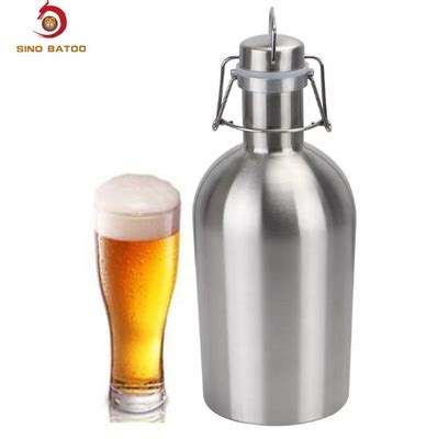 Stainless Steel Vacuum Insulated Growlers Black L Screw Top Growler